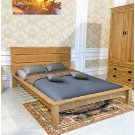 Oak 02 - Nệm 1m x 2m : Giường Ngủ Gỗ Sồi